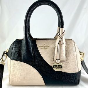Kate Spade Black and Cream Leather Satchel